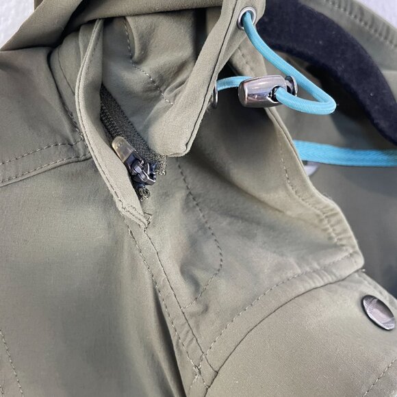 LL Bean Womens Large Utility Vest Soft Shell Lightweight Layer Cinch Waist Olive - Picture 9 of 9